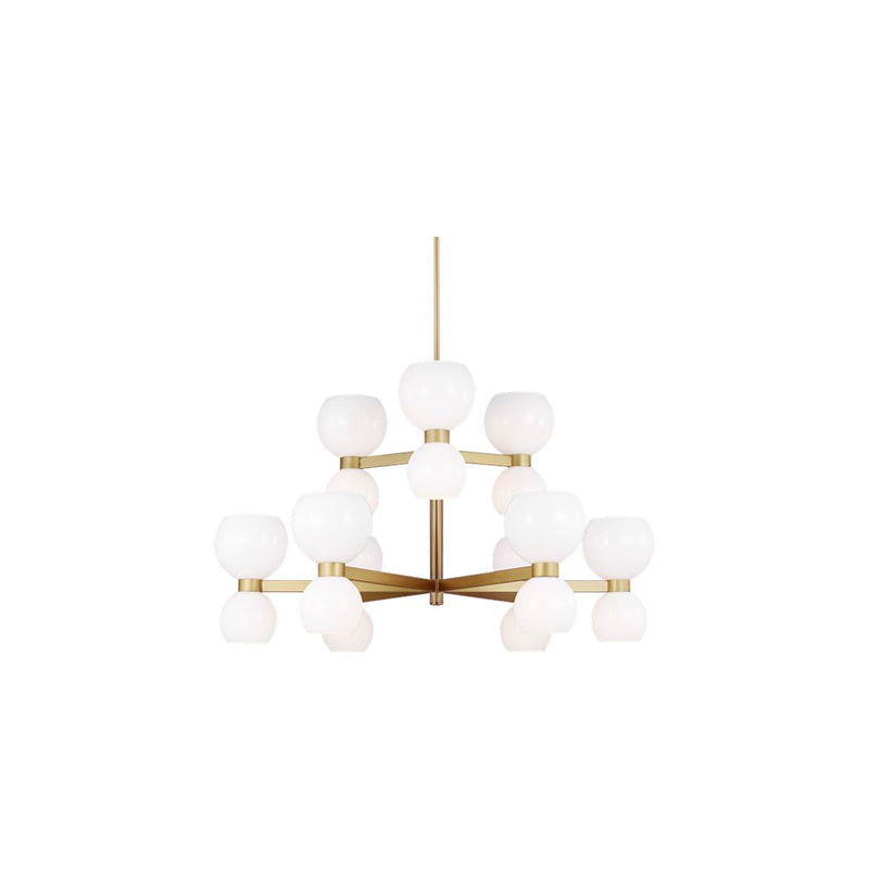Londyn Medium Chandelier Milk White Glass