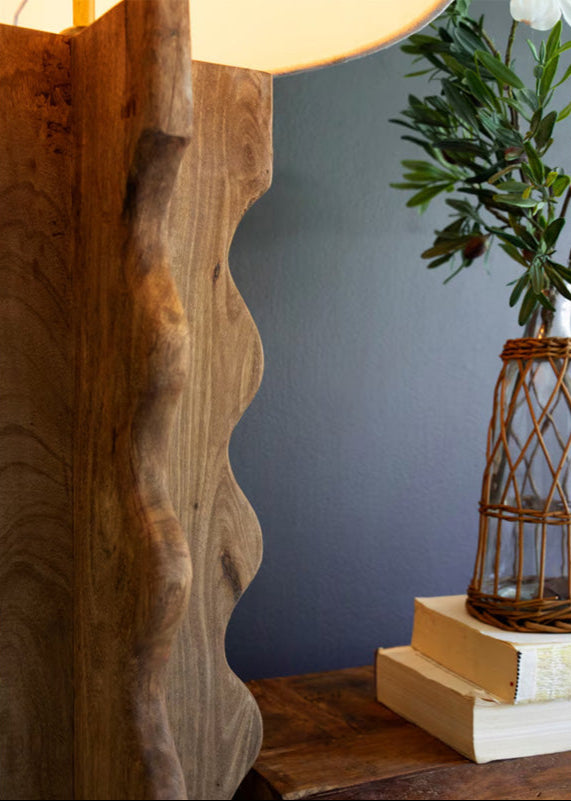 Mango Wood Floor Lamp