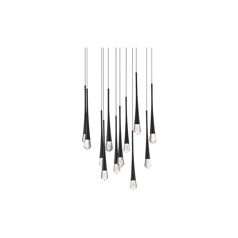 Pierce 12 Light Led Pendant Black