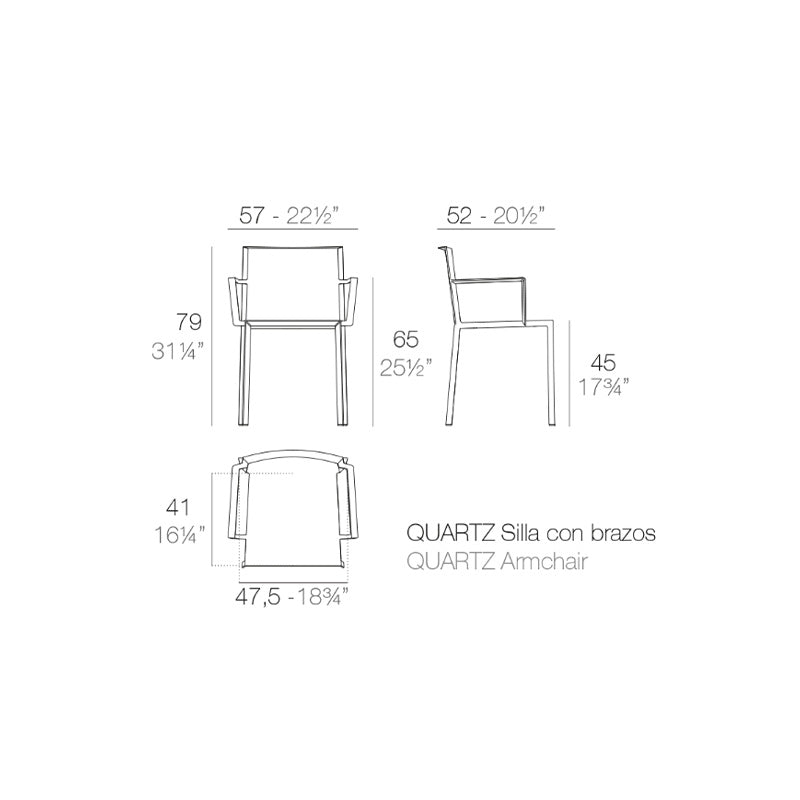 Quartz Silla Con Brazos