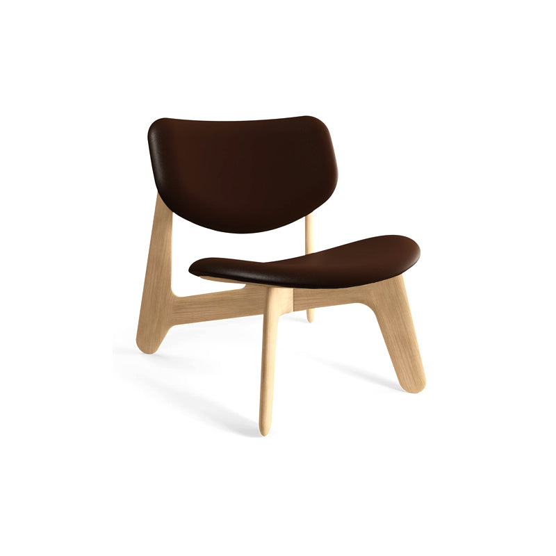 Slab Natural Wood Lounge Chair Brown