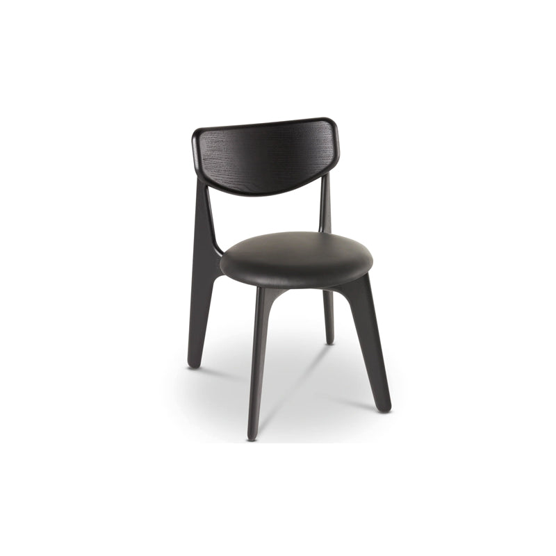 Slab Upholstered Dining Chair Black Oak
