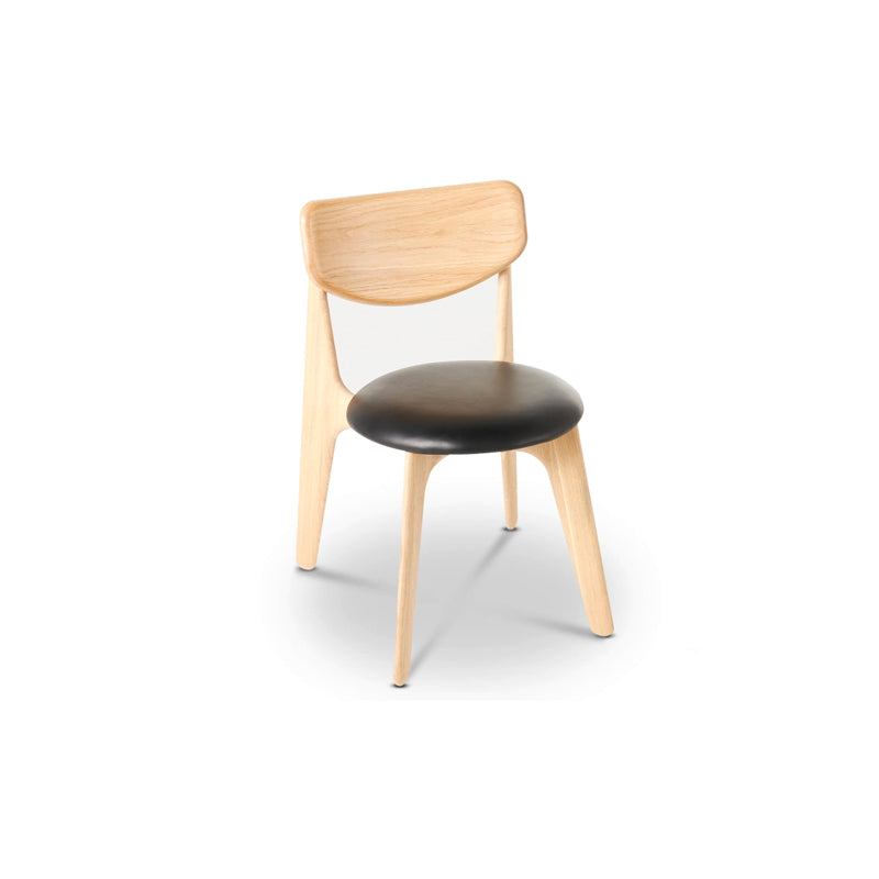 Slab Upholstered Dining Chair Oak