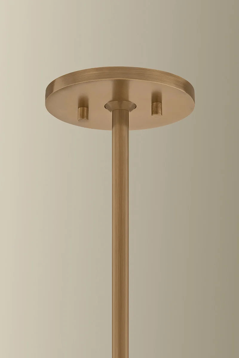 Stoney Pendant Brass 5 Light