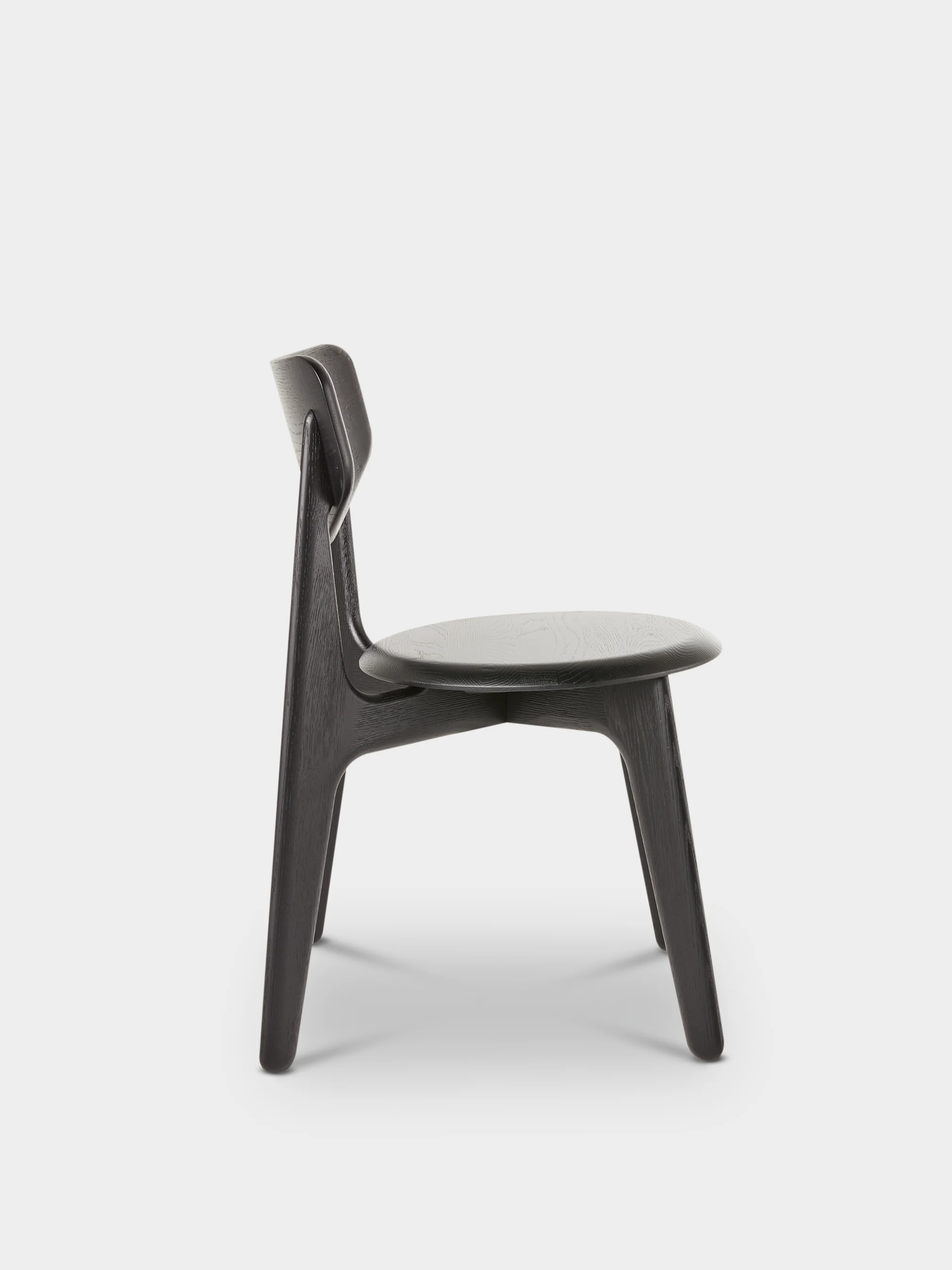 Slab Dining Chair Black Oak