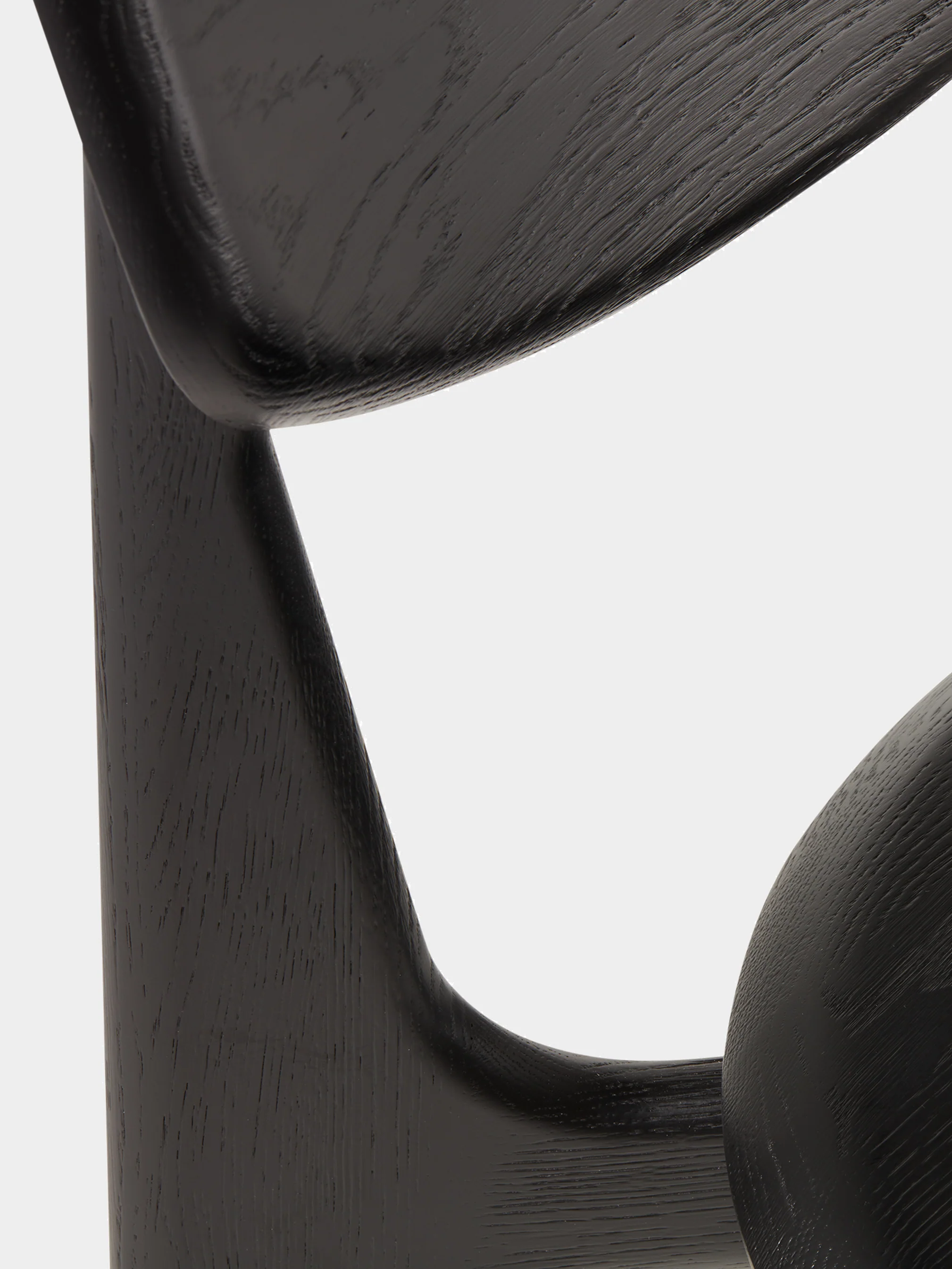 Slab Dining Chair Black Oak