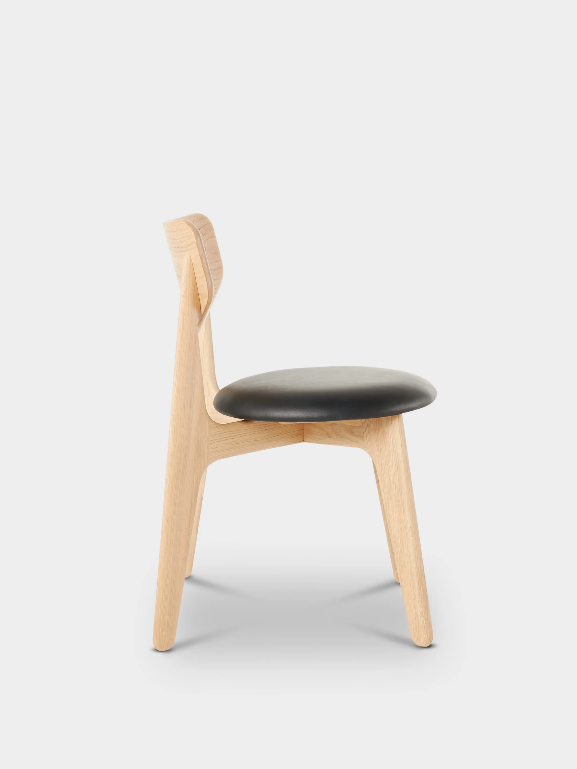 Slab Upholstered Dining Chair Oak