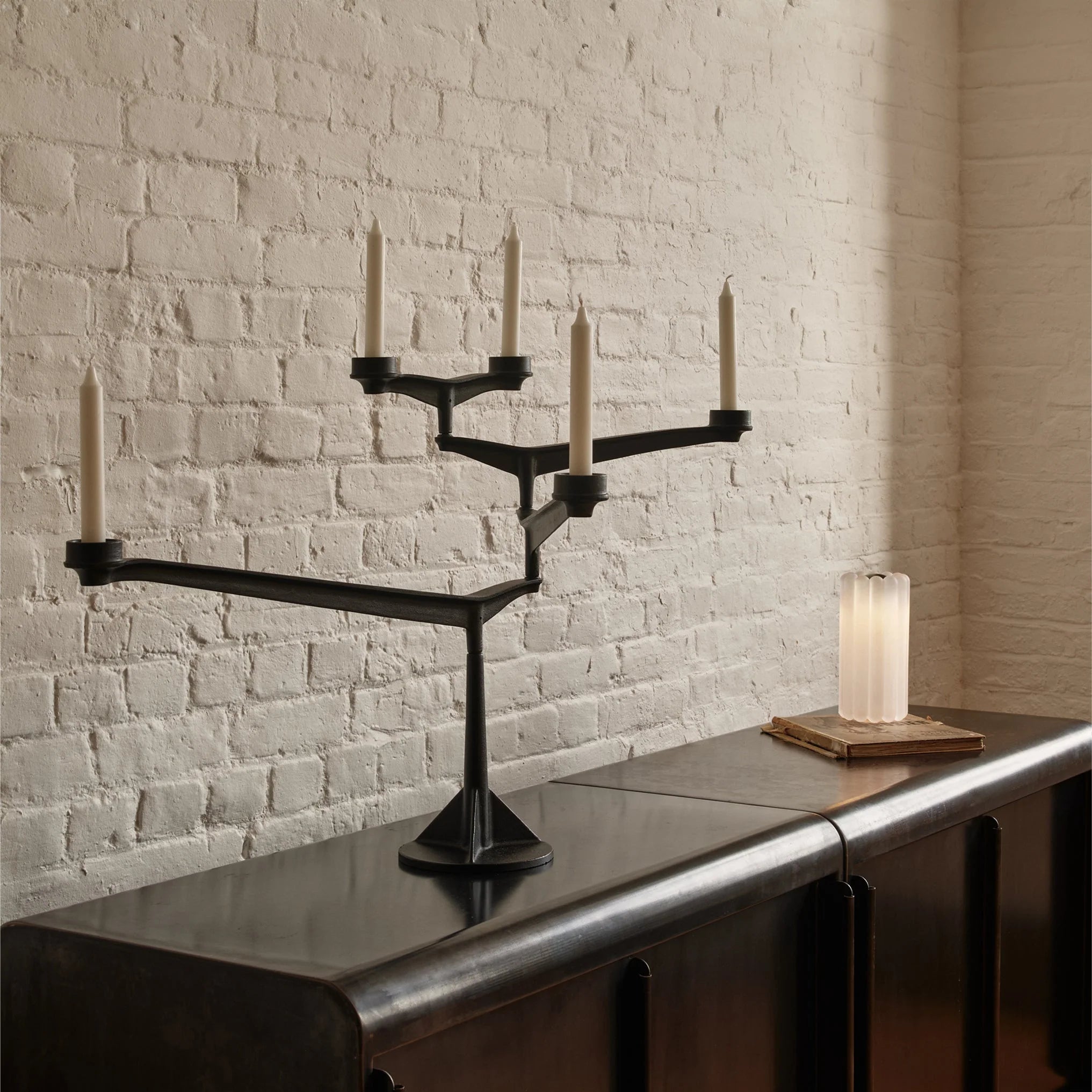 Spin Large Candelabra Black