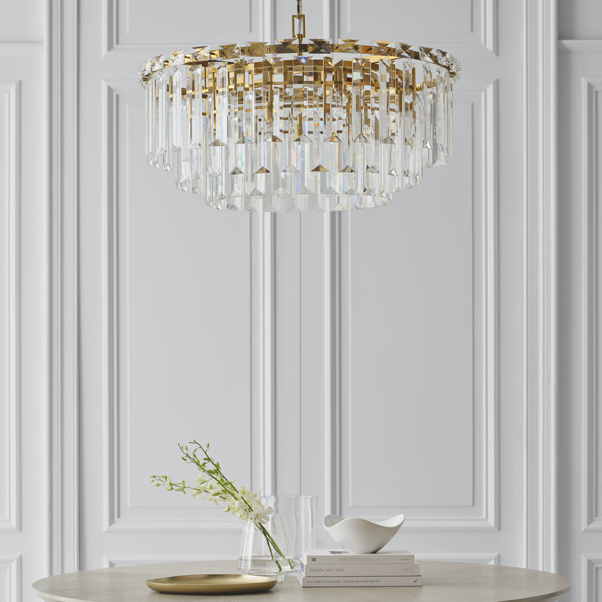 Arden Large Chandelier Brass
