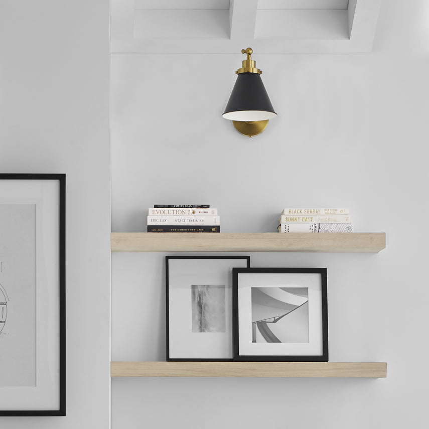 Wellfleet Sconce Black Brass