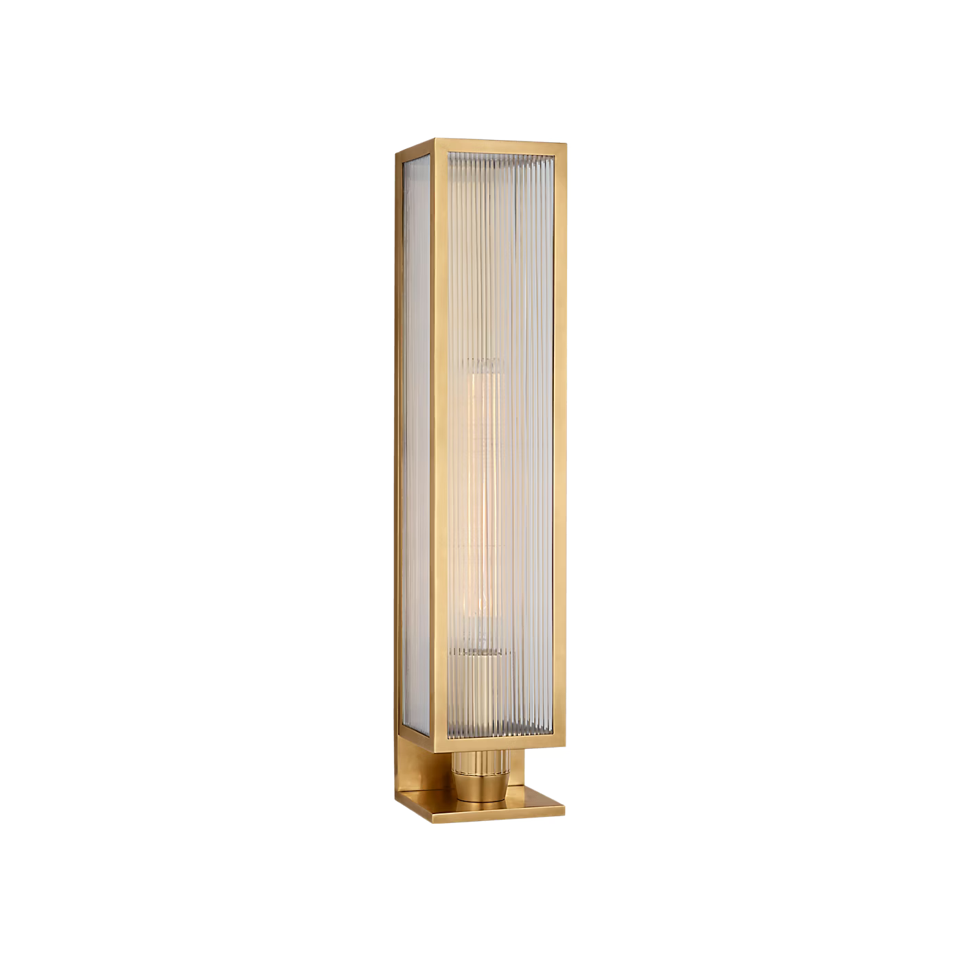 York Single Box Outdoor Sconce Brass
