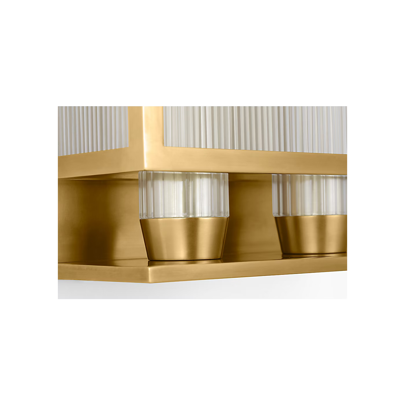 York Double Box Outdoor Sconce Brass