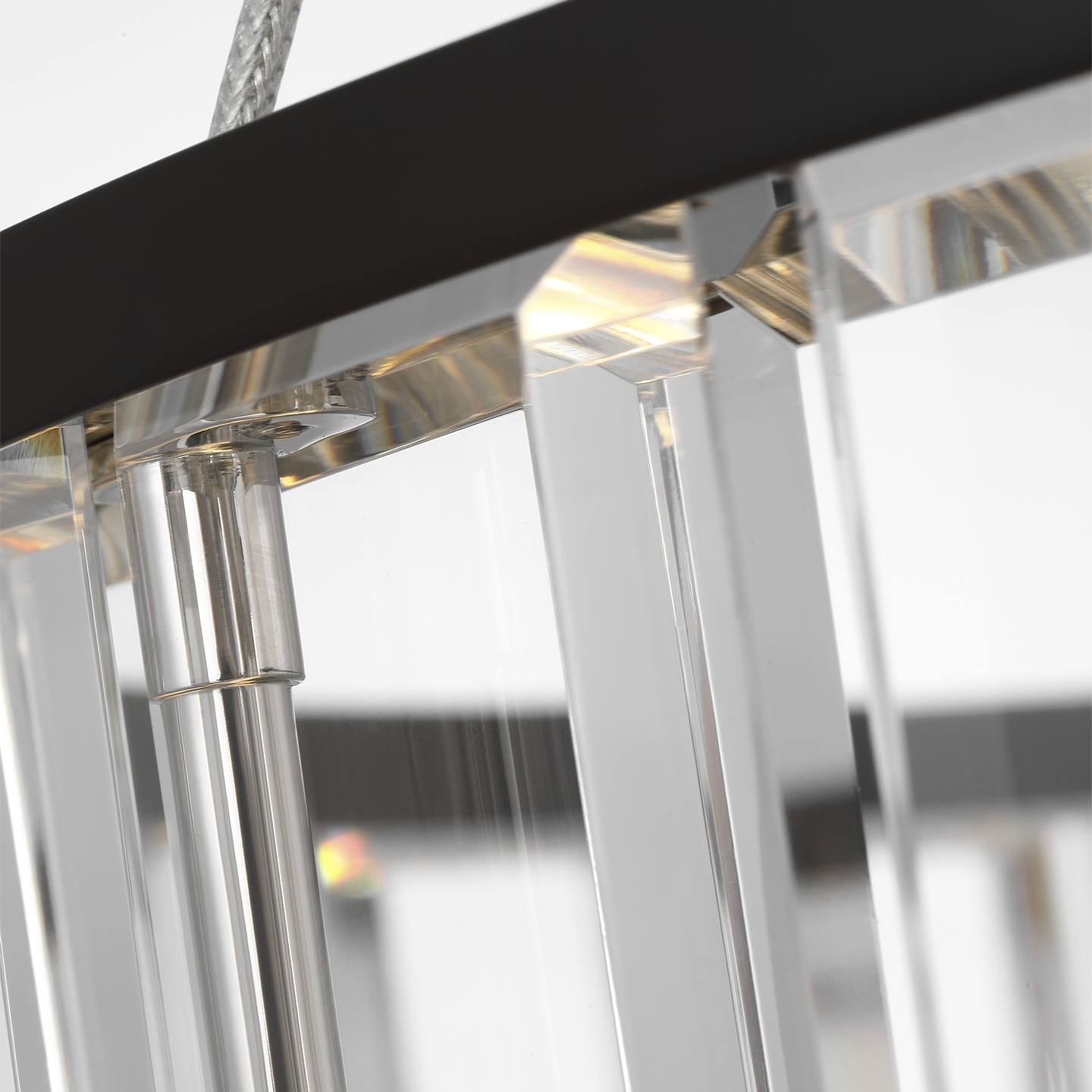 Iterna Chandelier Iron/Crystal