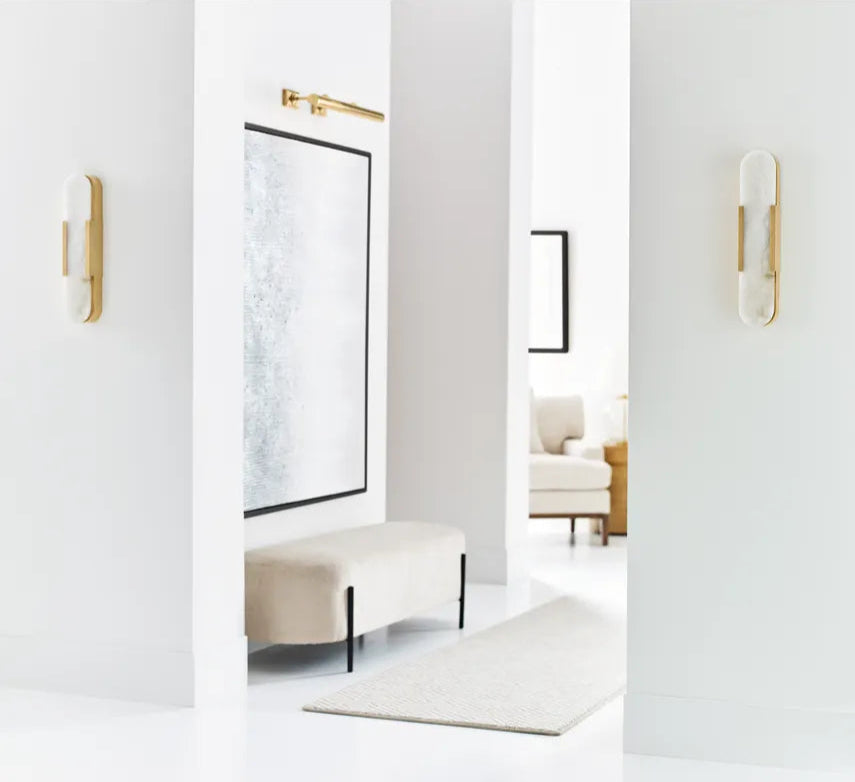 Melange Elongated Sconce Brass