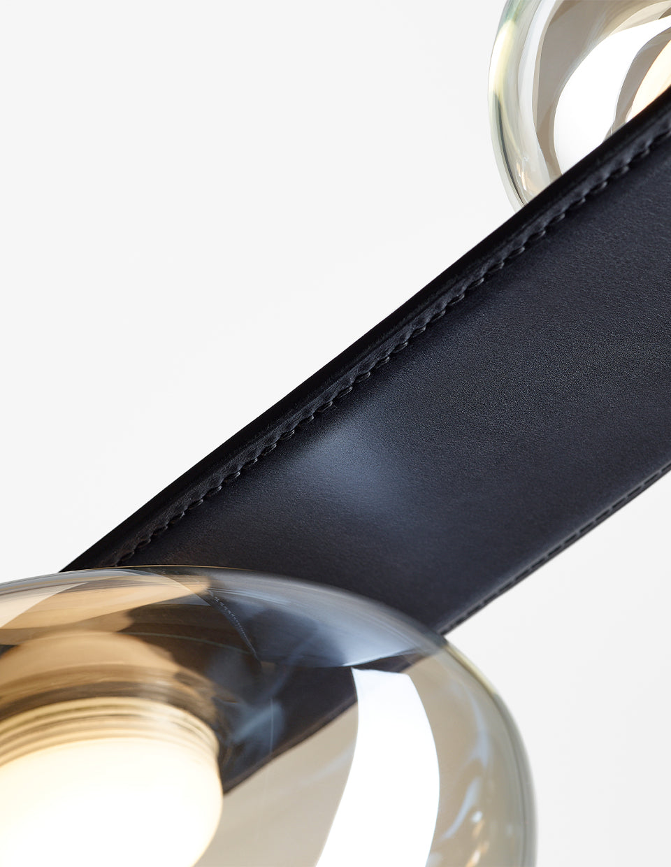 Dew Drops Pendant + Black Vegan Leather Strap