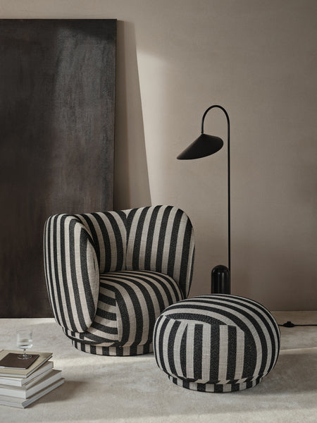 Rico Lounge Chair Swivel Sand/Black