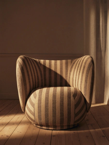 Rico Lounge Chair Swivel Sand/Off-White