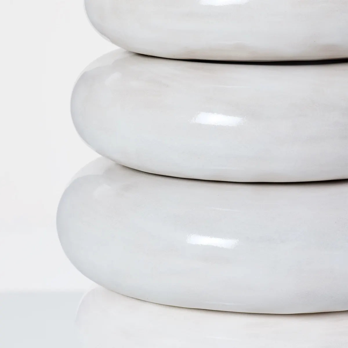 Phoebe Stacked Lamp White