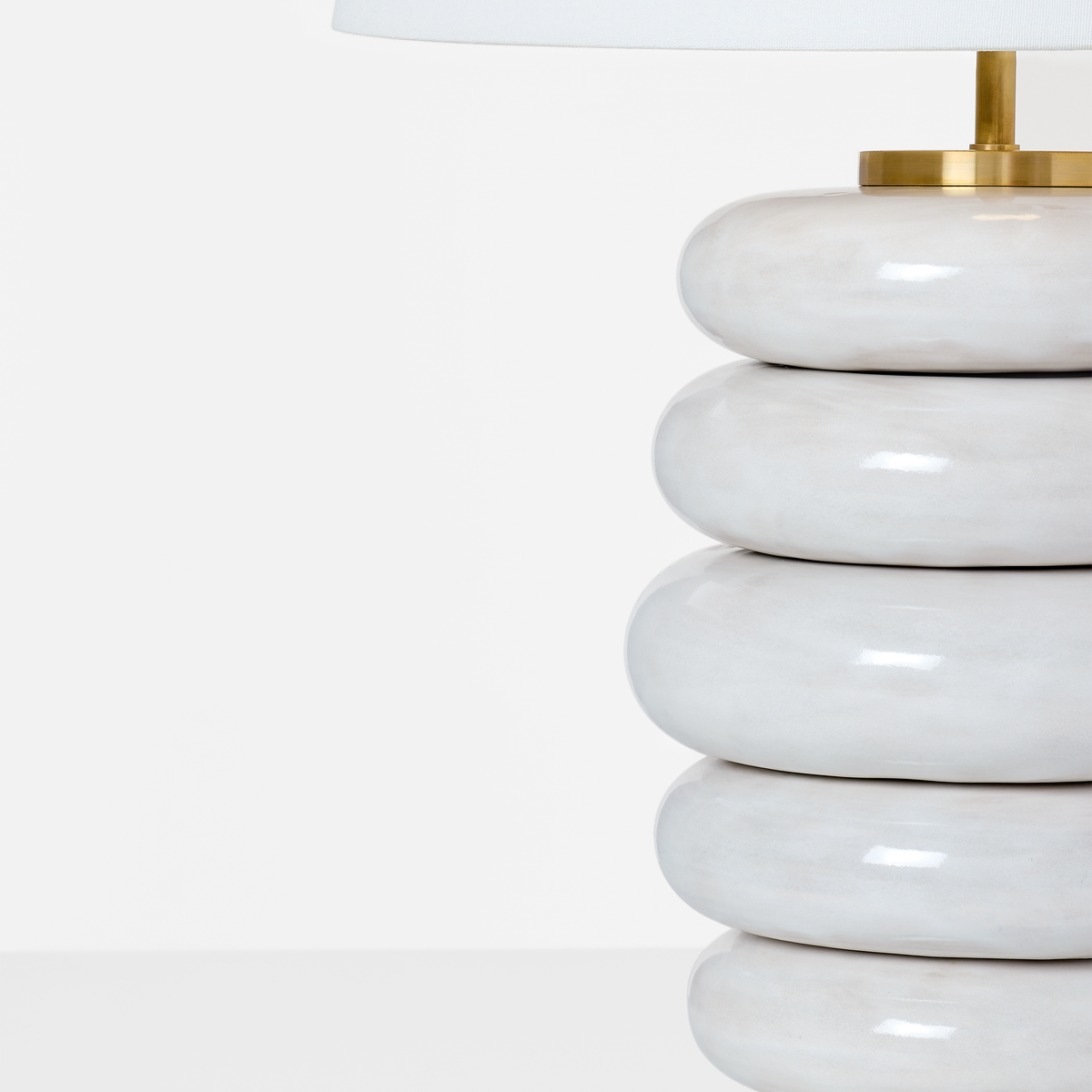 Phoebe Stacked Lamp White