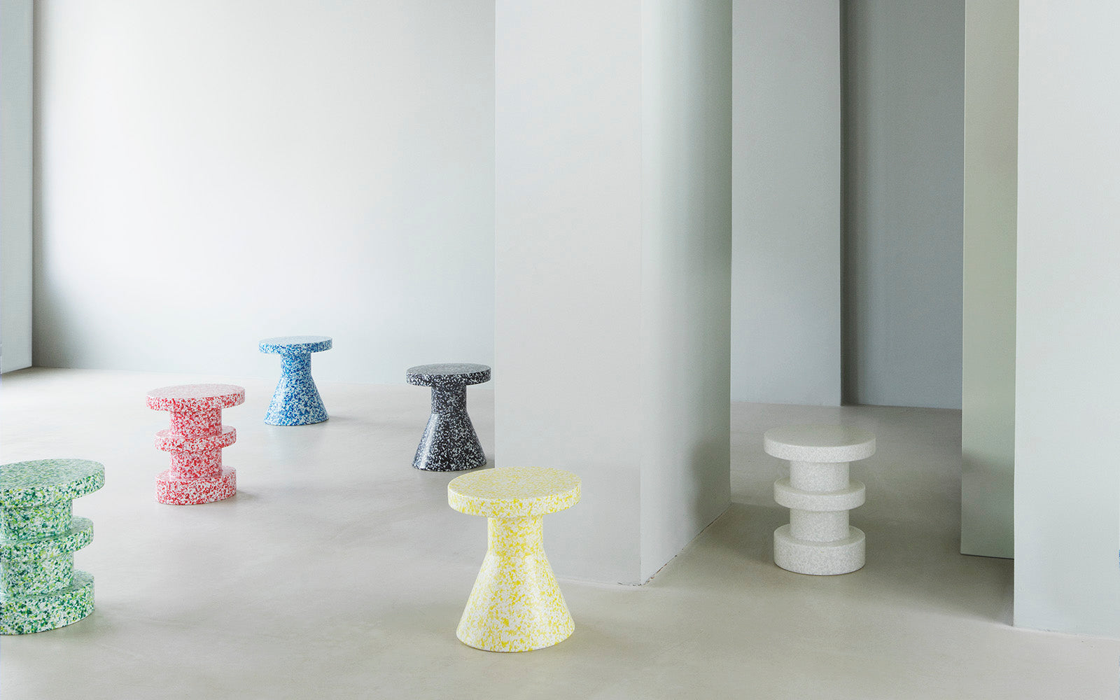 Bit Stool Stack White