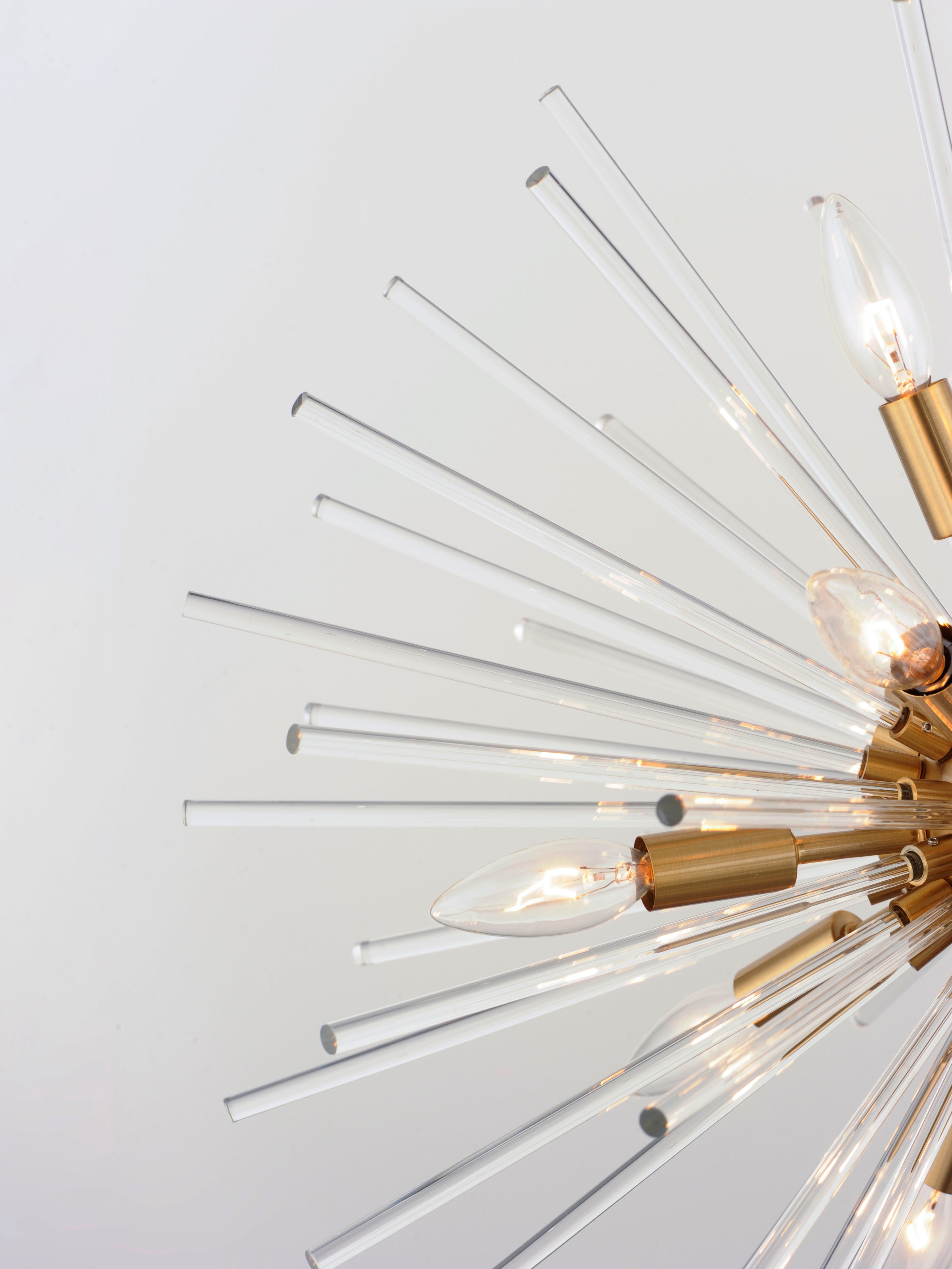 Polaris 12 Light Chandelier Satin Brass