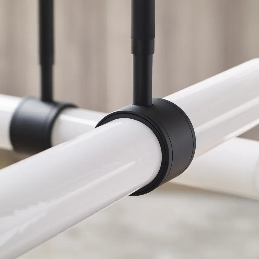 Calumn 4 Light Chandelier Black