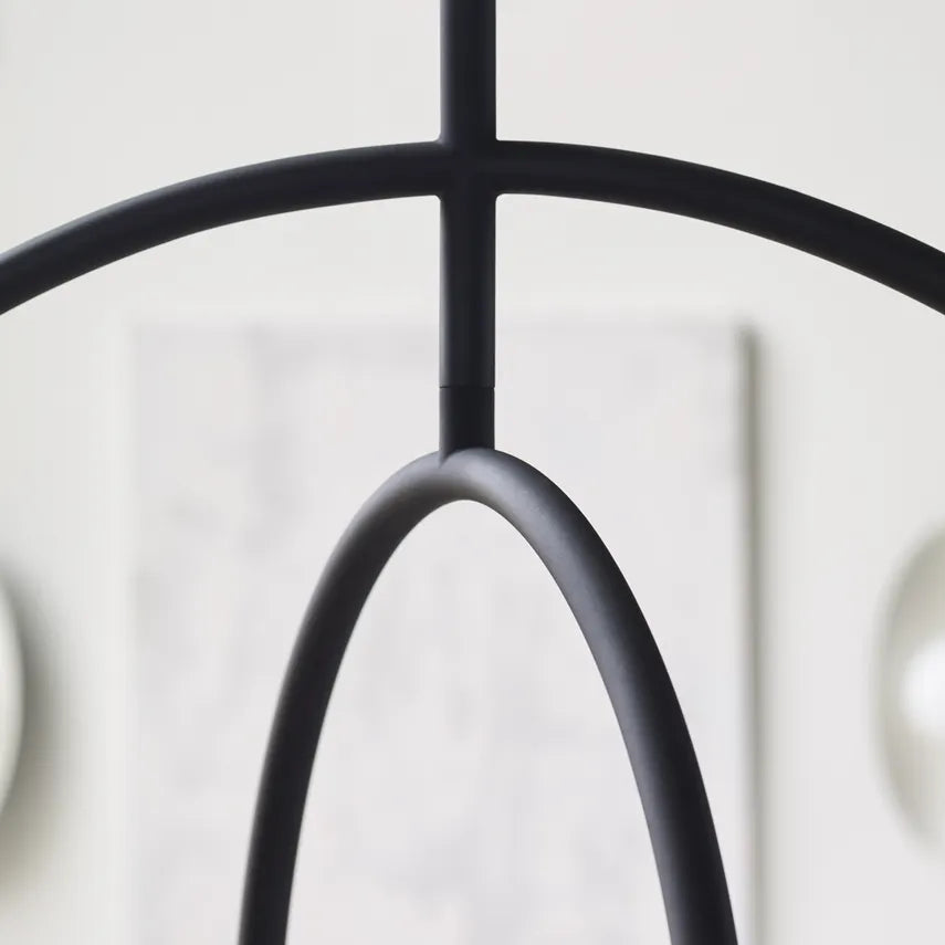 Calumn 4 Light Chandelier Black