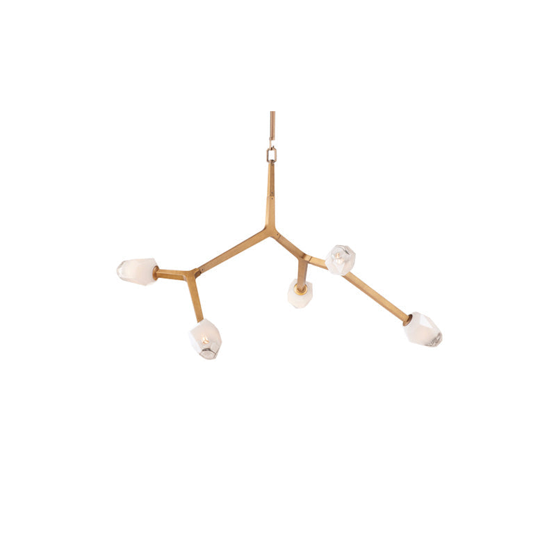 Blossom 5 Light Pendant Brass