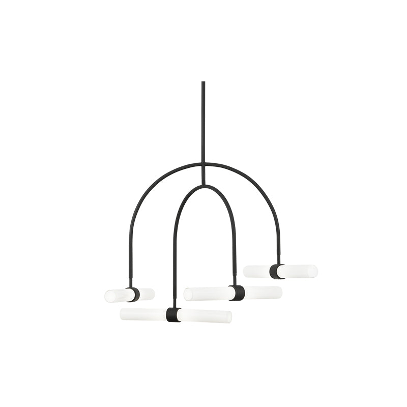 Calumn 4 Light Chandelier Black