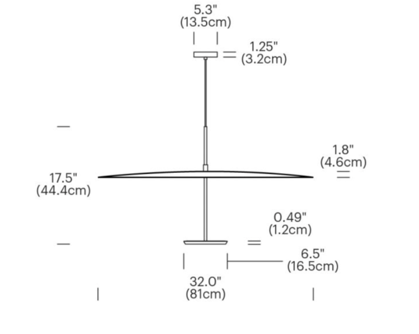 Sky Dome Metal Pendant 32"