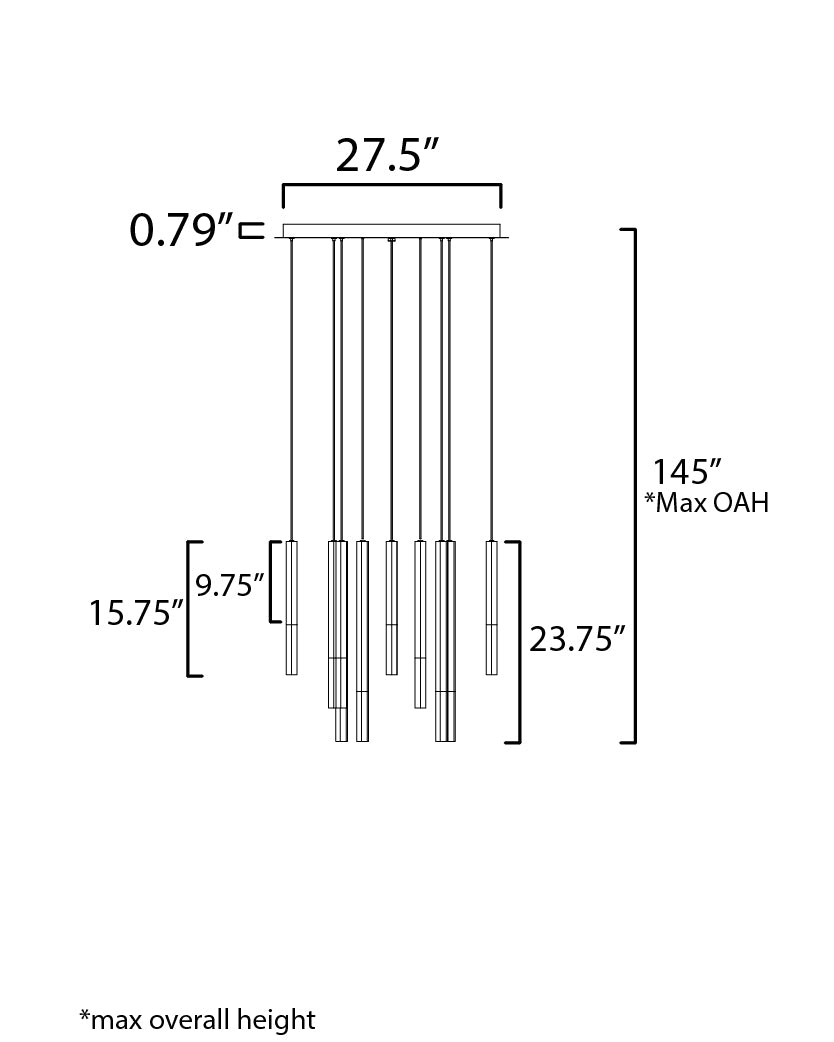Diaphane 12 Light Pendant