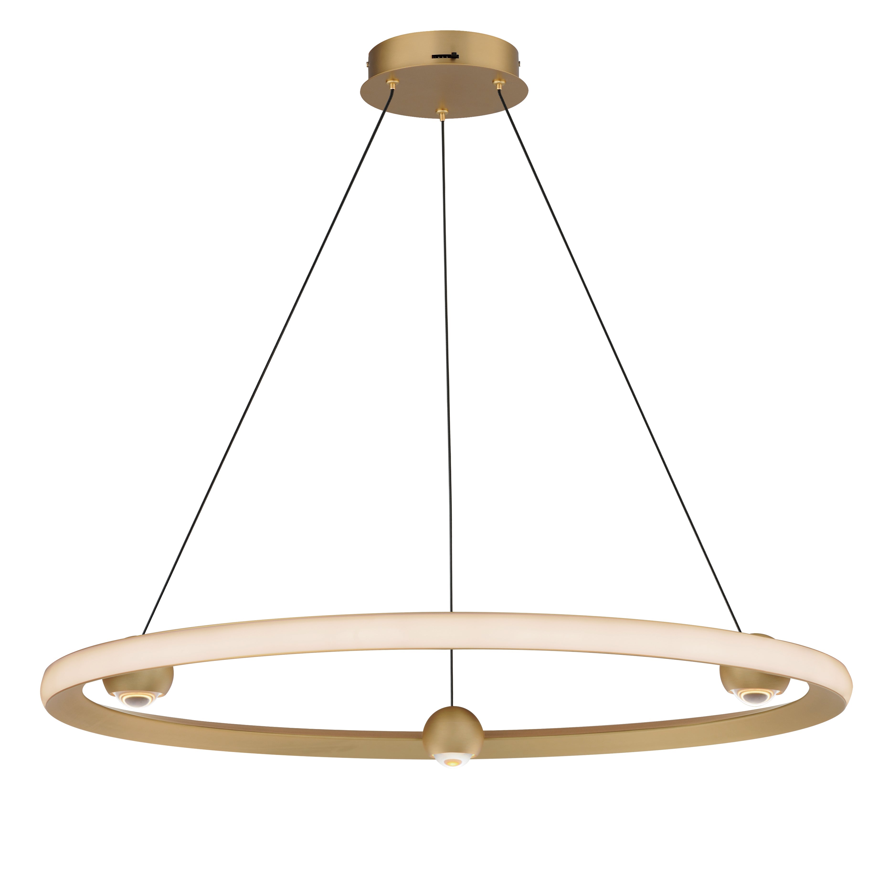 Nodes 32" Pendant Gold
