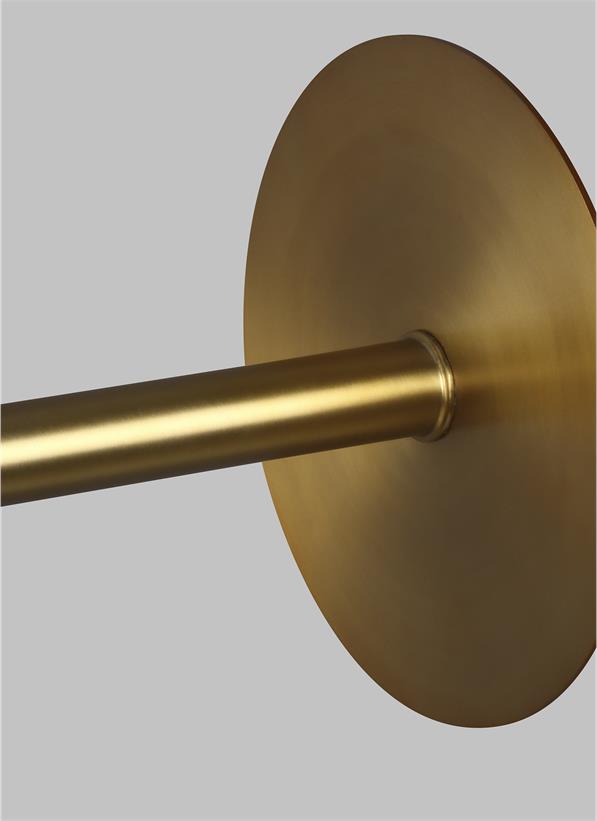 Nodes Large Linear Chandelier Brass