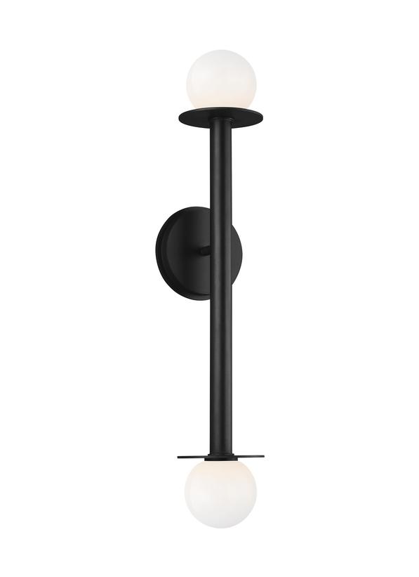 Nodes Double Sconce Black