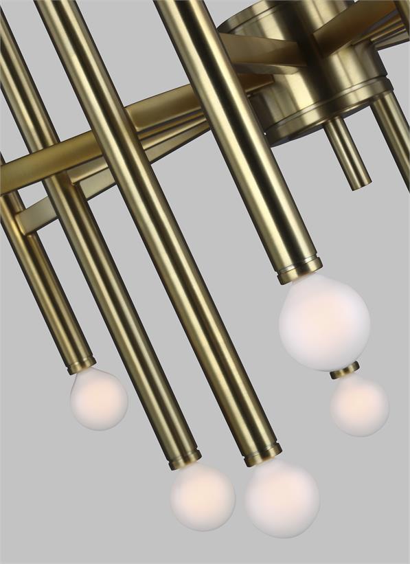 Beckham Modern Large Chandelier Brass