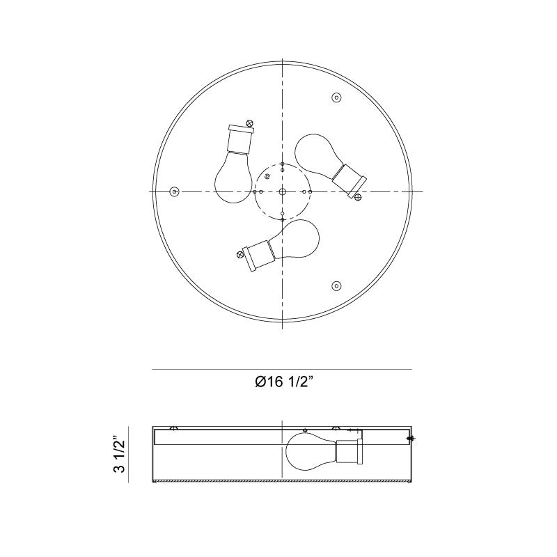 Snare Flush Mount L Brass