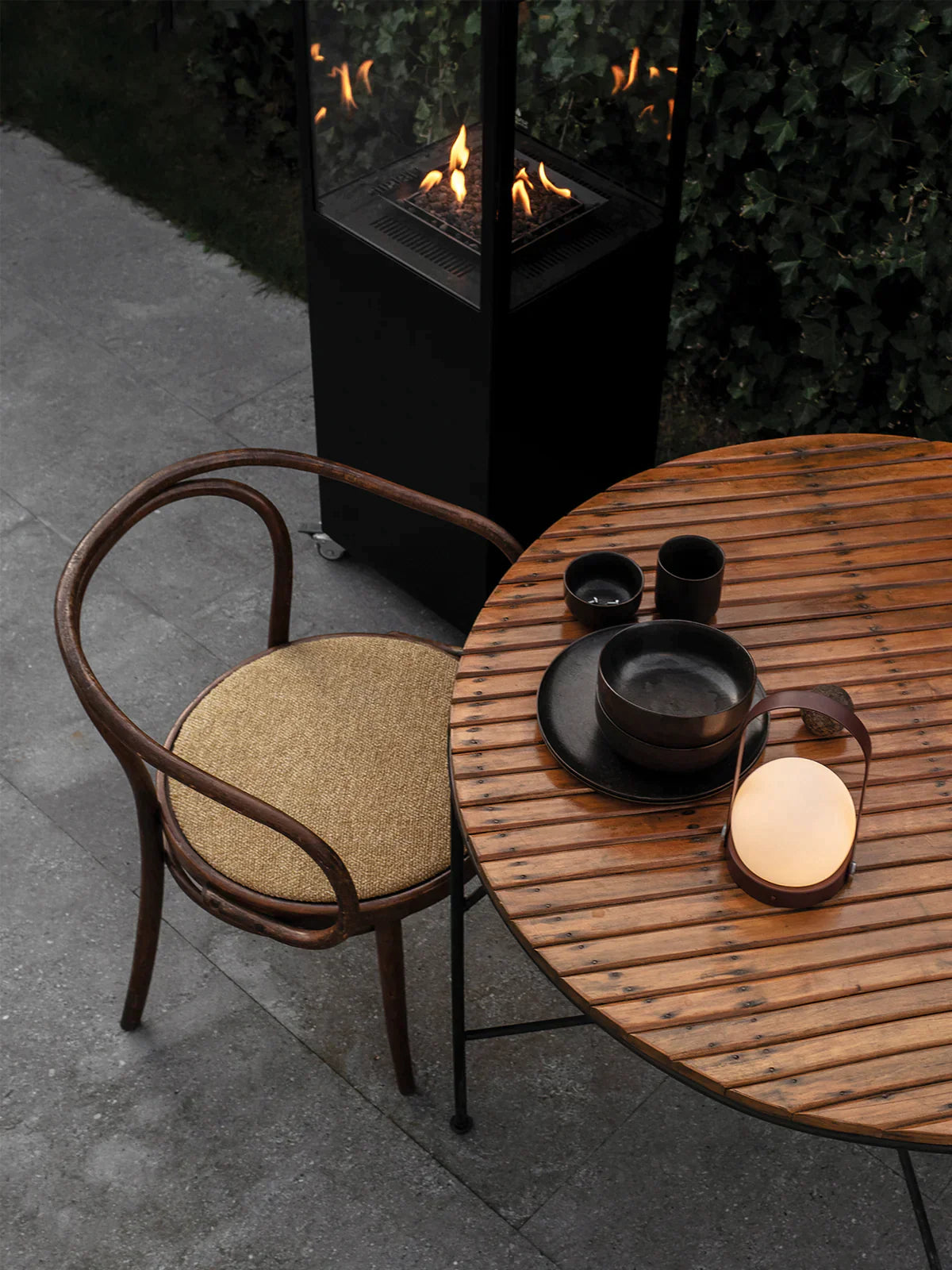 Carrie Table Lamp Burned Red