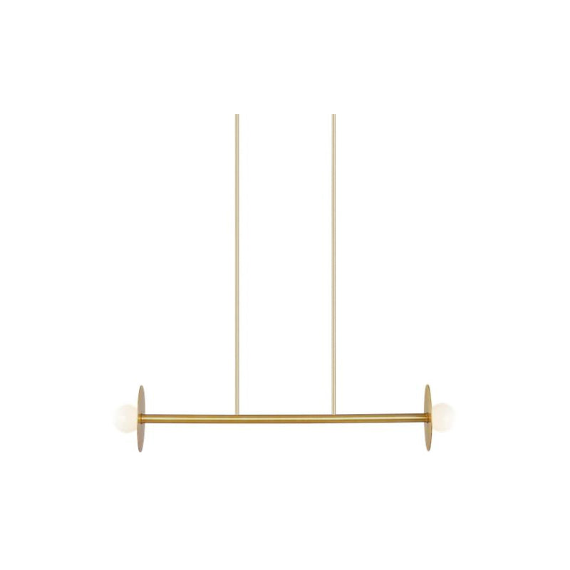 Nodes Medium Linear Chandelier Brass