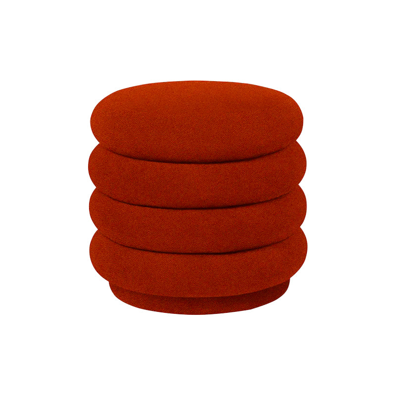 Pouf Round Tonus Red Brown