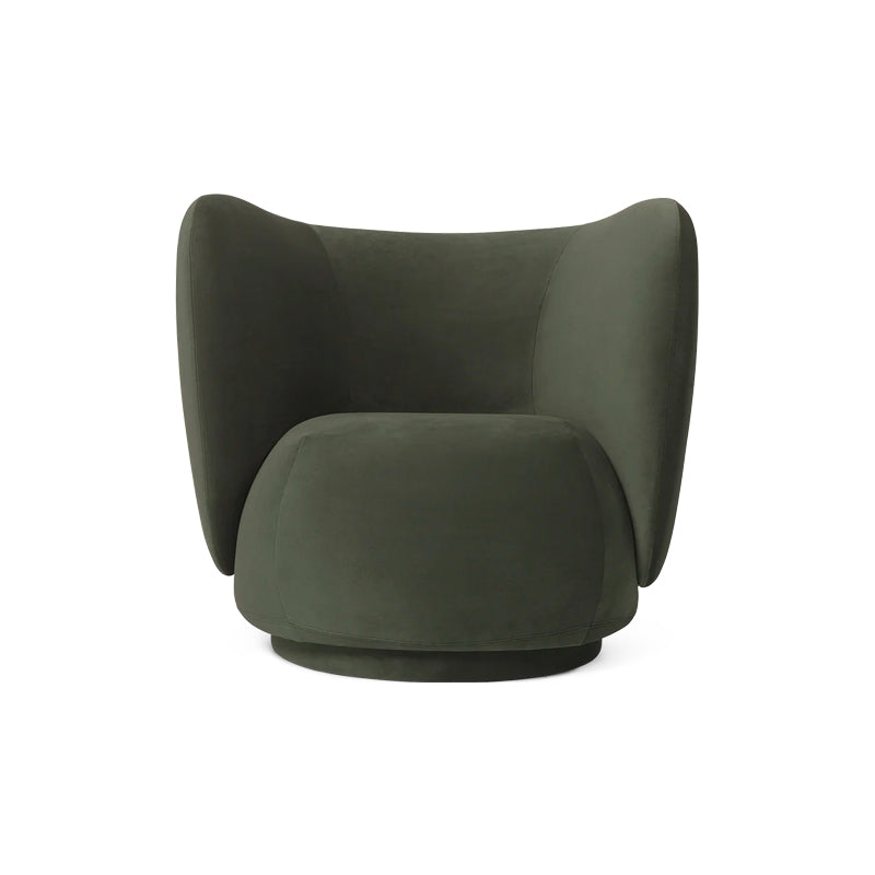 Rico Lounge Chair Rich Velvet Pine