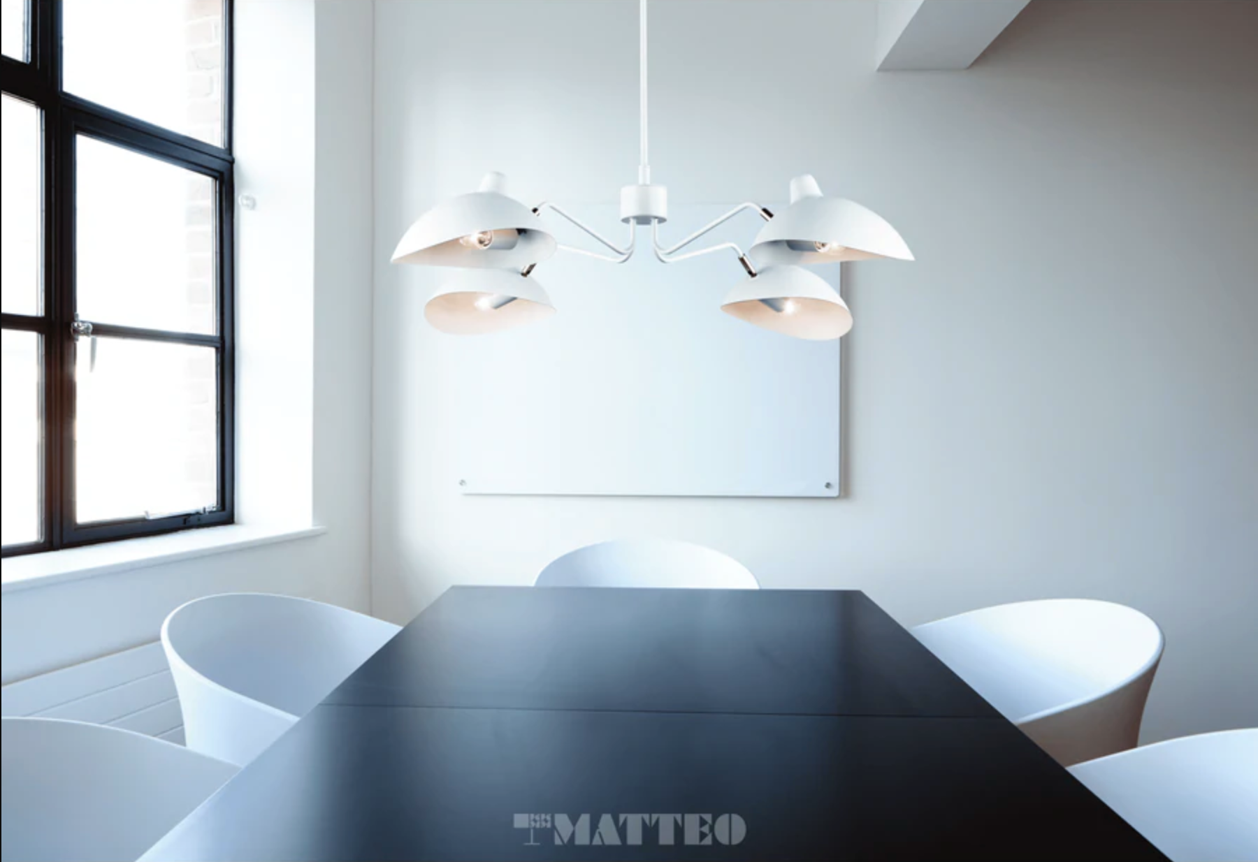 Droid 4 Light Black Chandelier