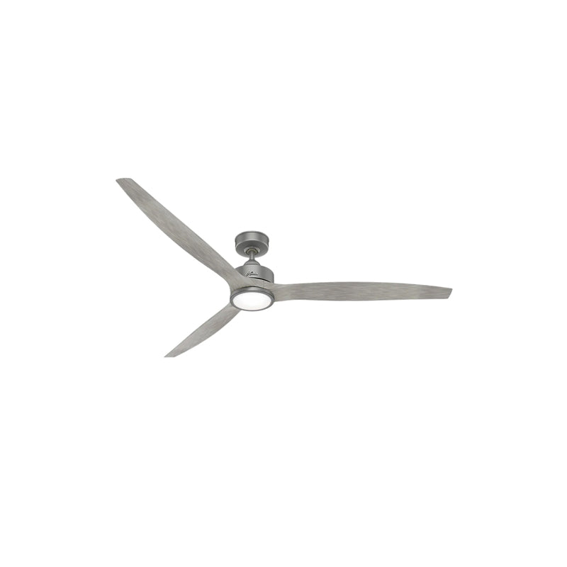 Ventilador de Techo Park View Exterior con luz LED 72 pulgadas Niquel Mate