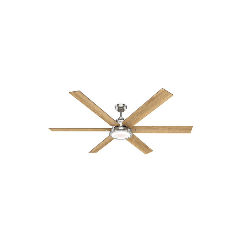 Ventilador de Techo Warrant con Luz 70 Niquel Pulido