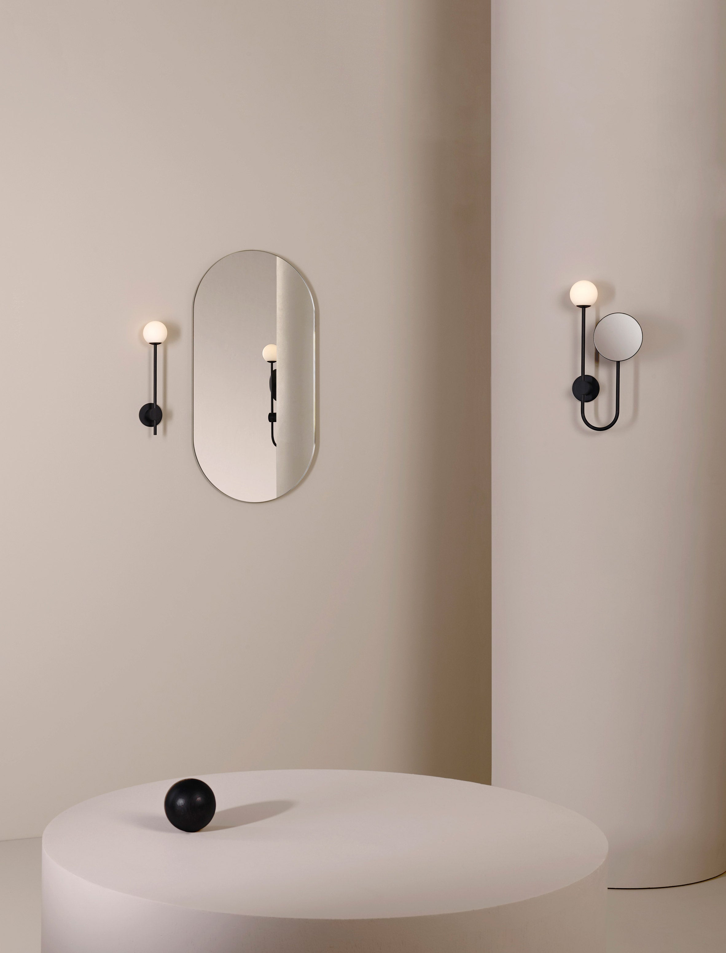 Orb Mirror Sconce