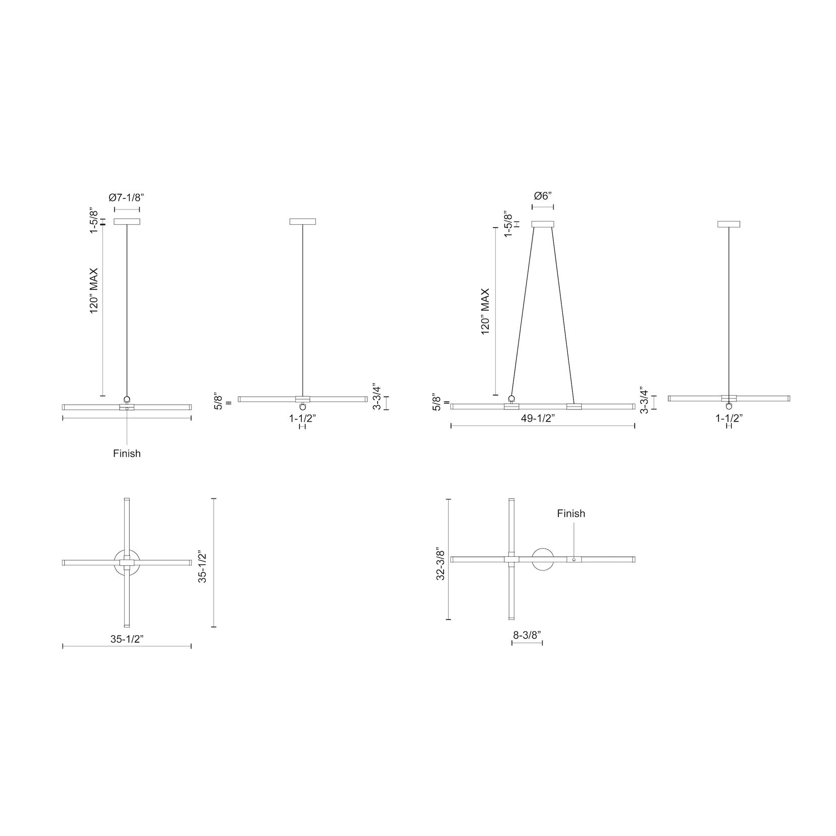 Akari Candil Grande Negro