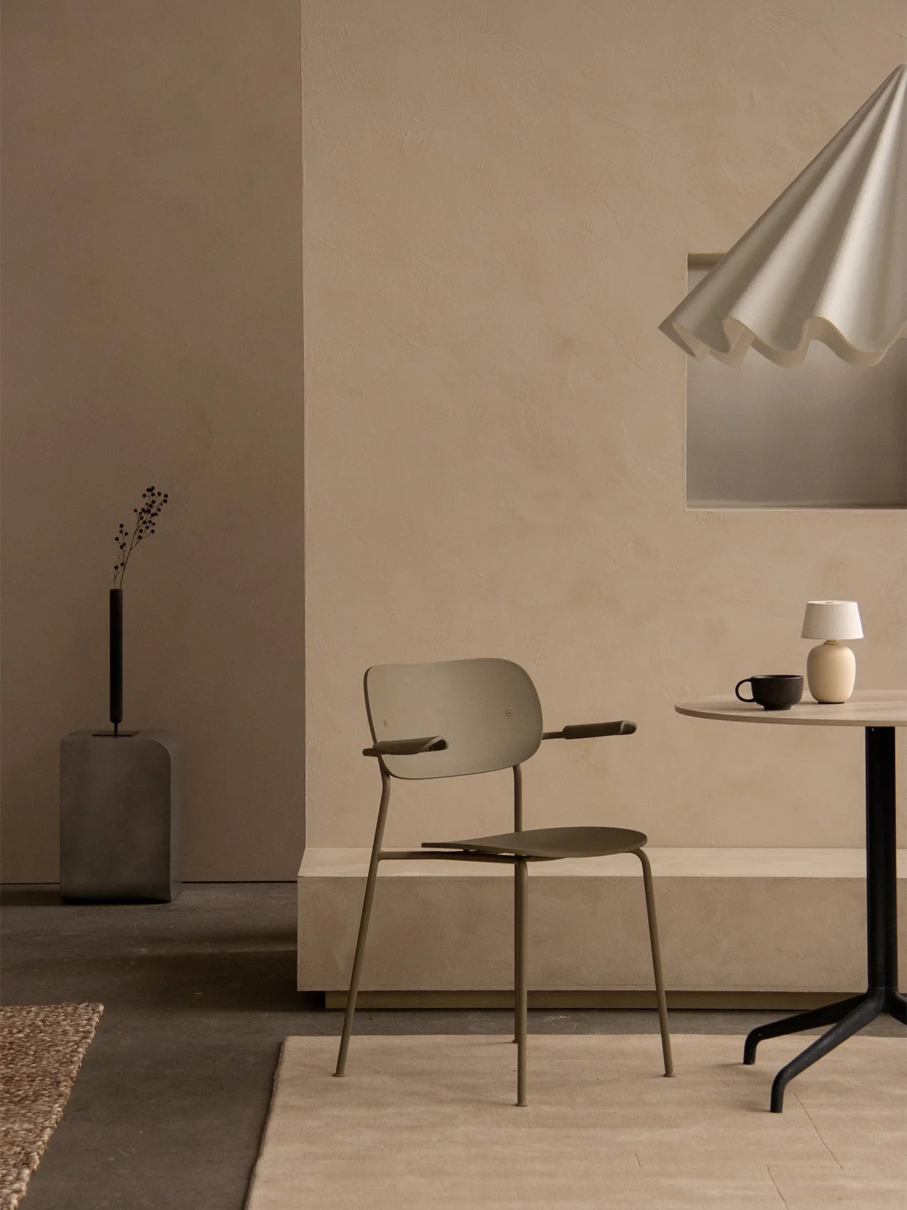 Co Dining Chair Armrest Olive