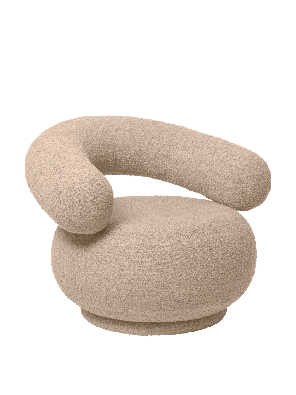 Orbo Lounge Chair Swivel Beige