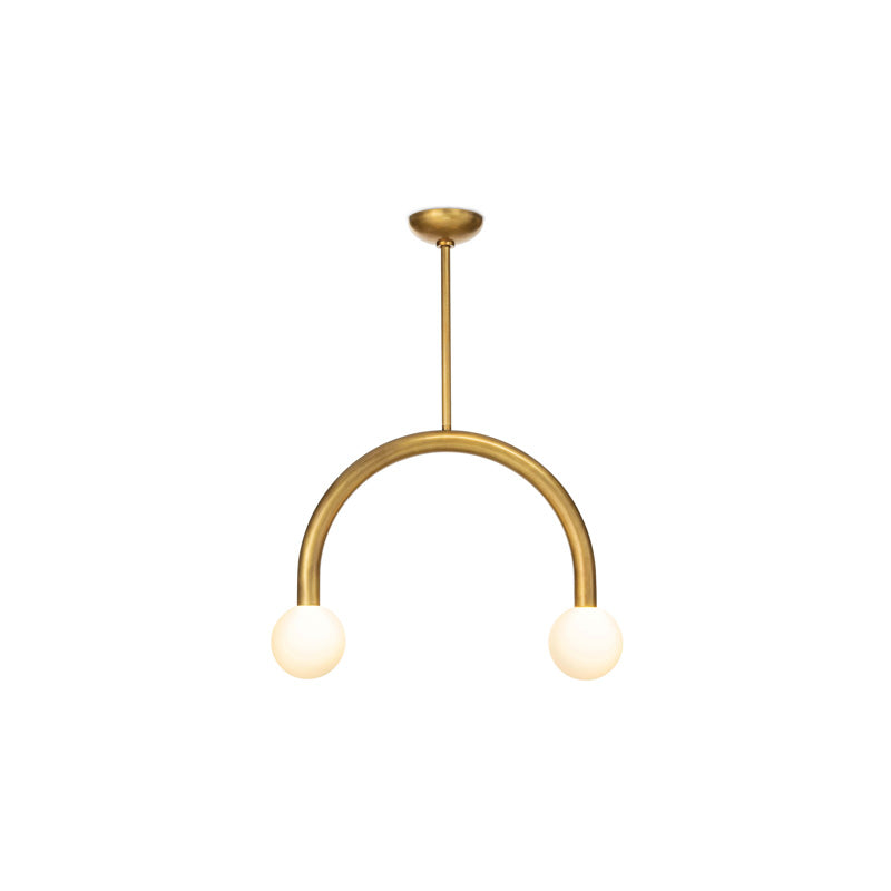 Happy Pendant Small Natural Brass