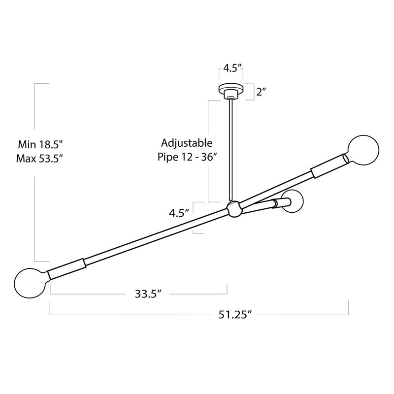 Talon Chandelier Bronze