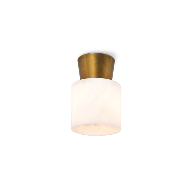 Hazel Alabaster Flush Mount Brass